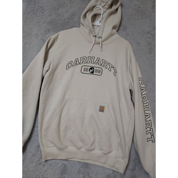 Carhartt Other - Carhartt Hoodie  Mens Medium Loose Fit Graphic Spellout Fleece Grunge Spots M